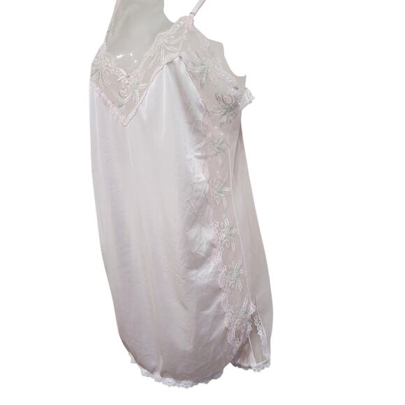 Vintage Ashley Taylor Adjustable Spaghetti Strap Lace Trim Slip Dress Medium - Picture 3 of 6